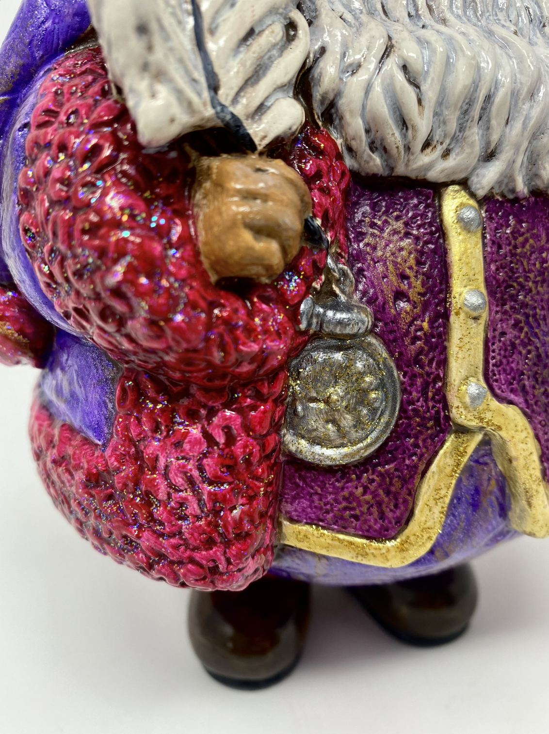 Roly Poly List Santa: Purple & Maroon