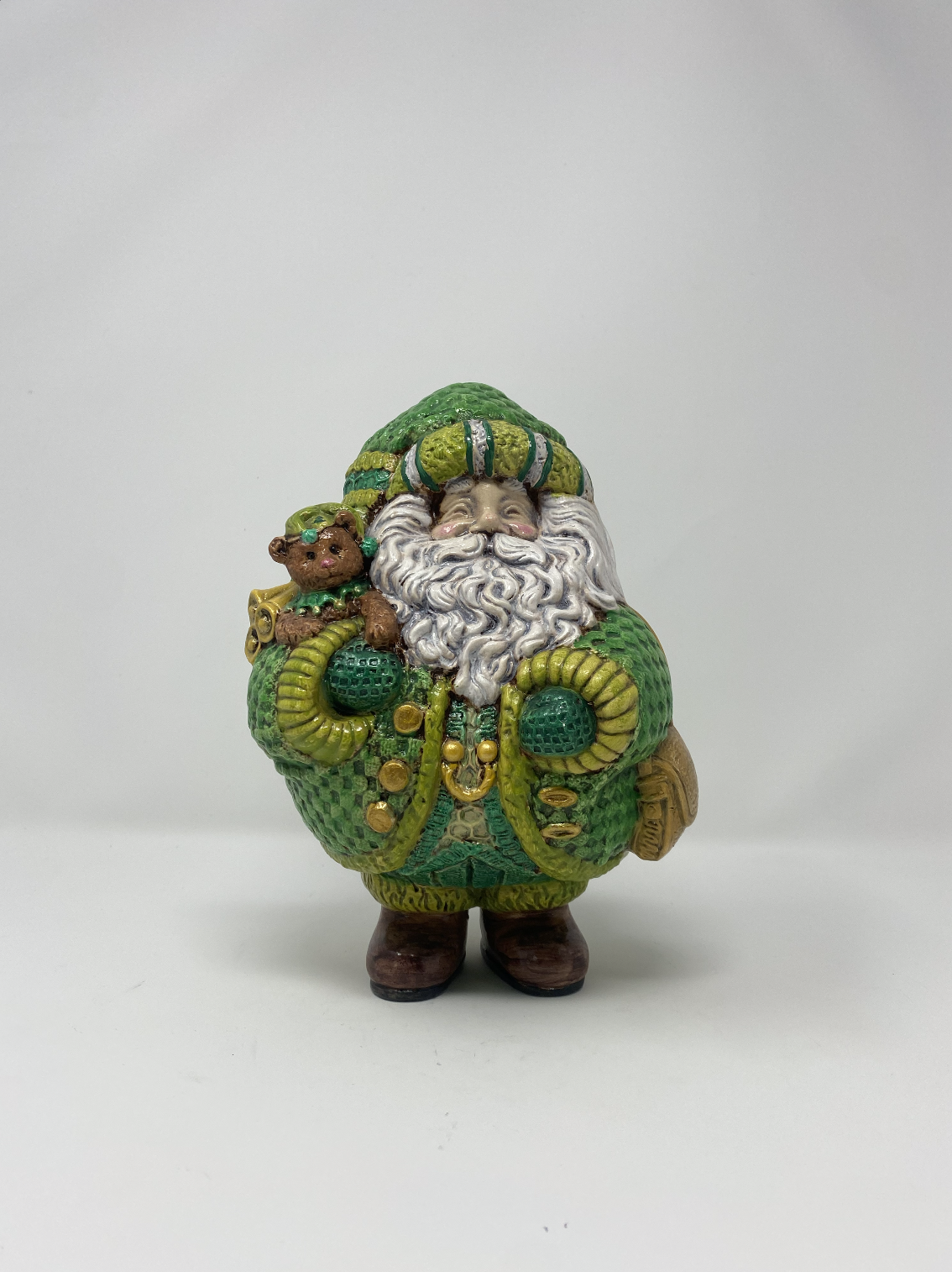Roly Poly Bear Santa: Shades of Green