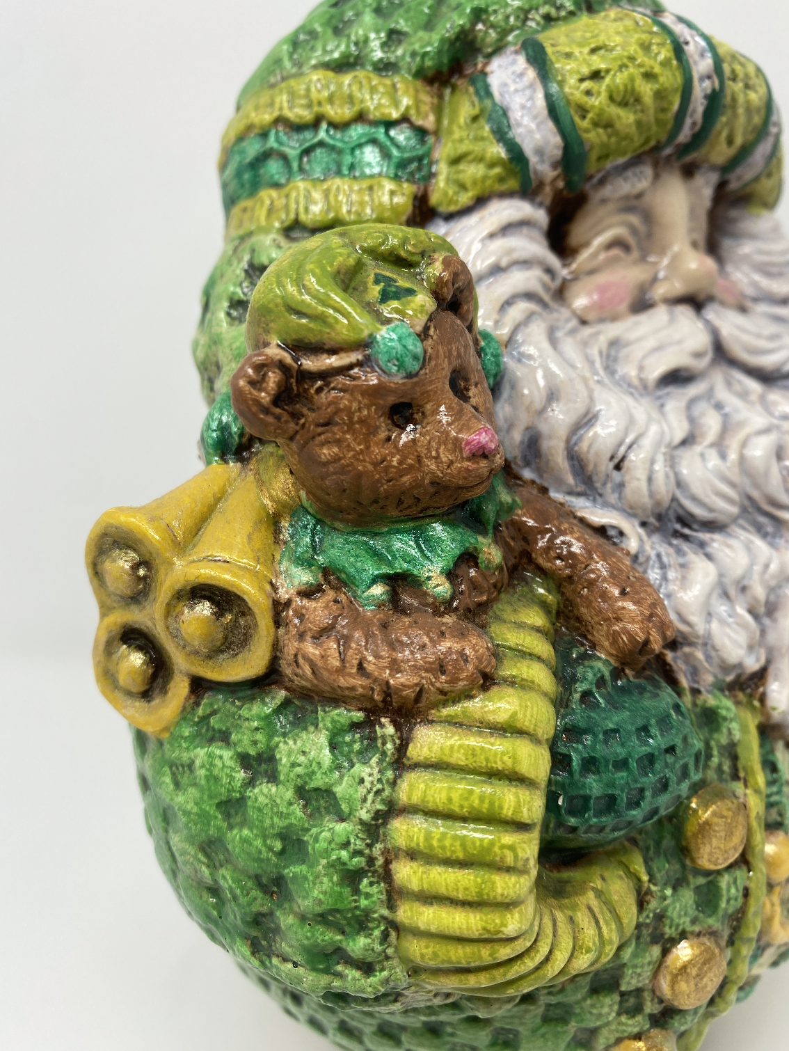 Roly Poly Bear Santa: Shades of Green