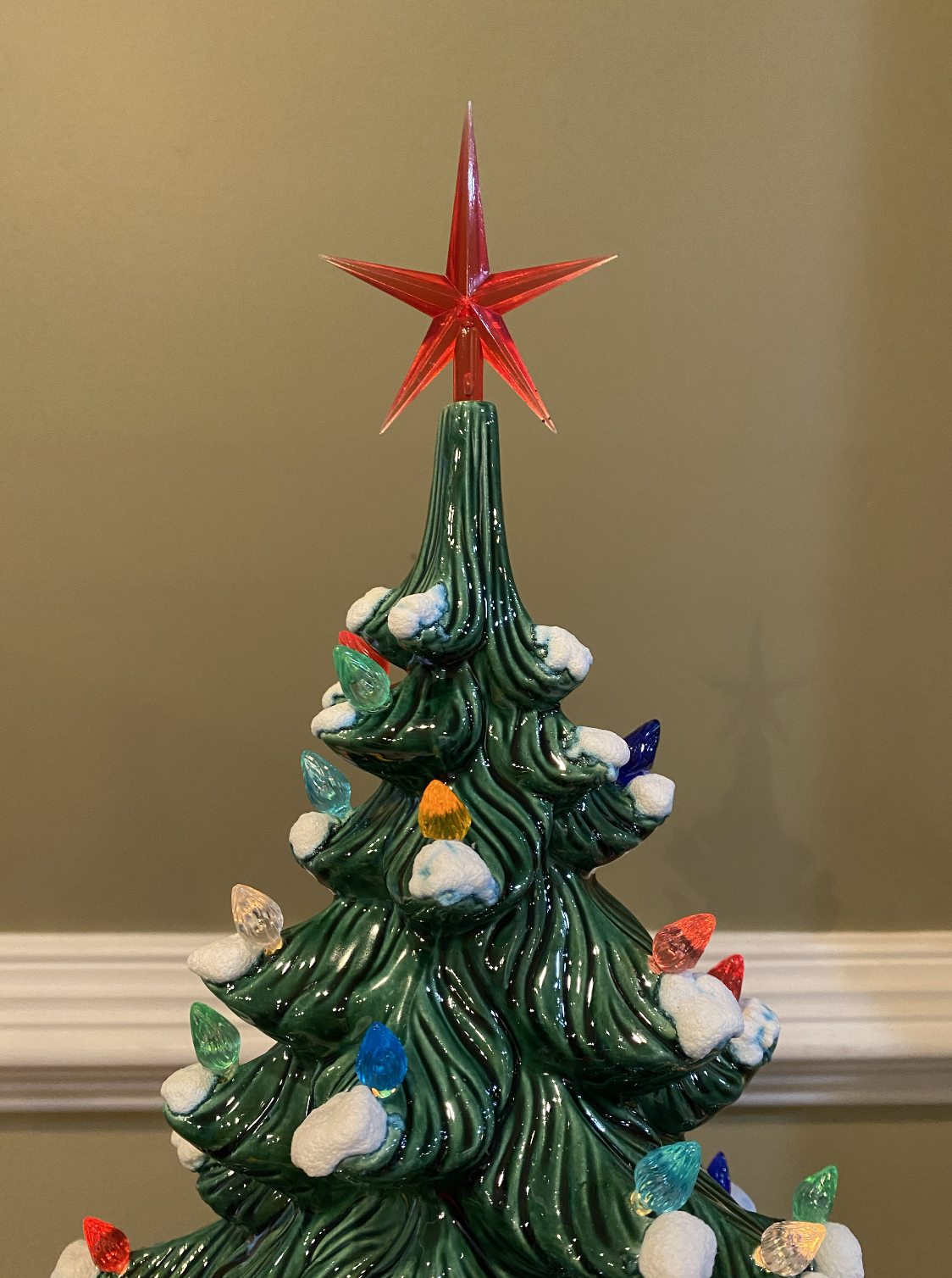 Multi-Color Christmas Tree with Present Base