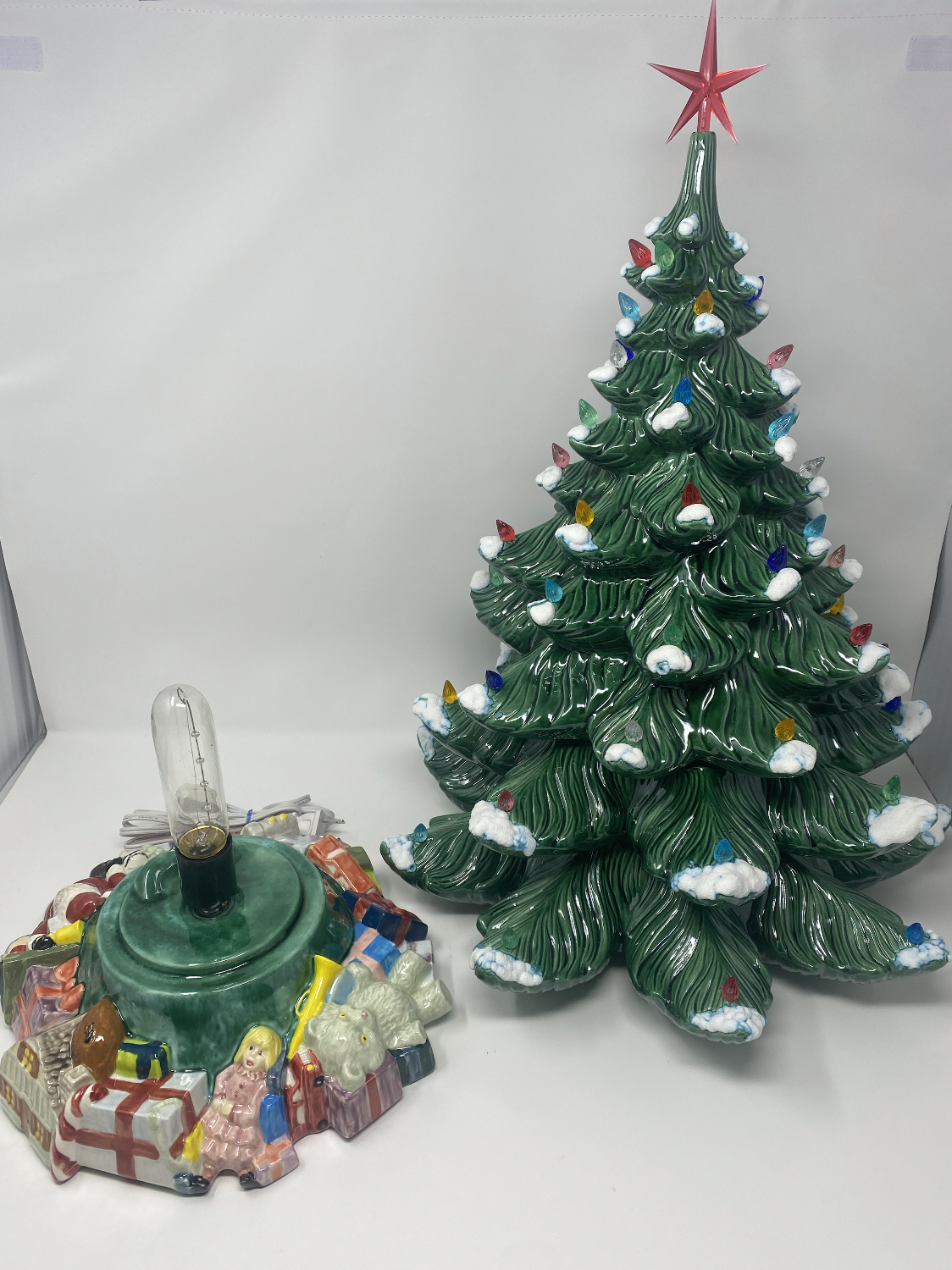 Multi-Color Christmas Tree with Present Base