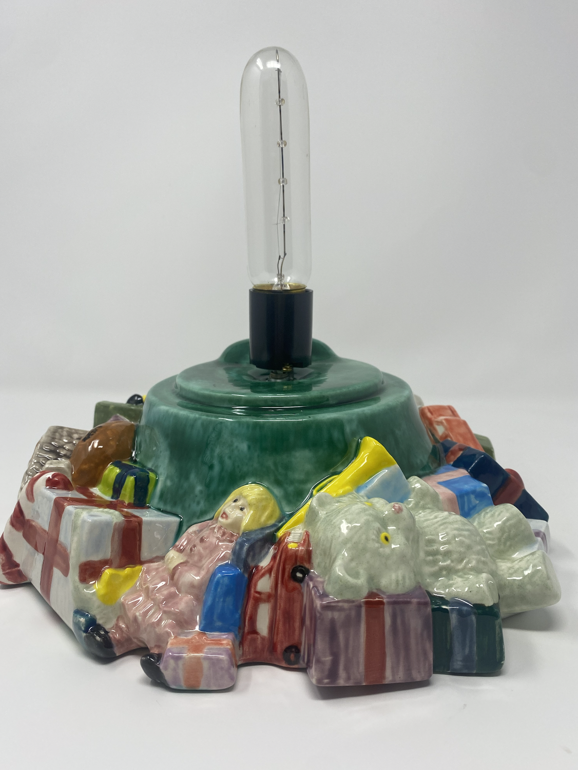 Multi-Color Christmas Tree with Present Base