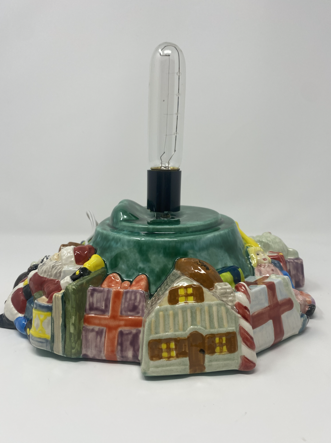Multi-Color Christmas Tree with Present Base