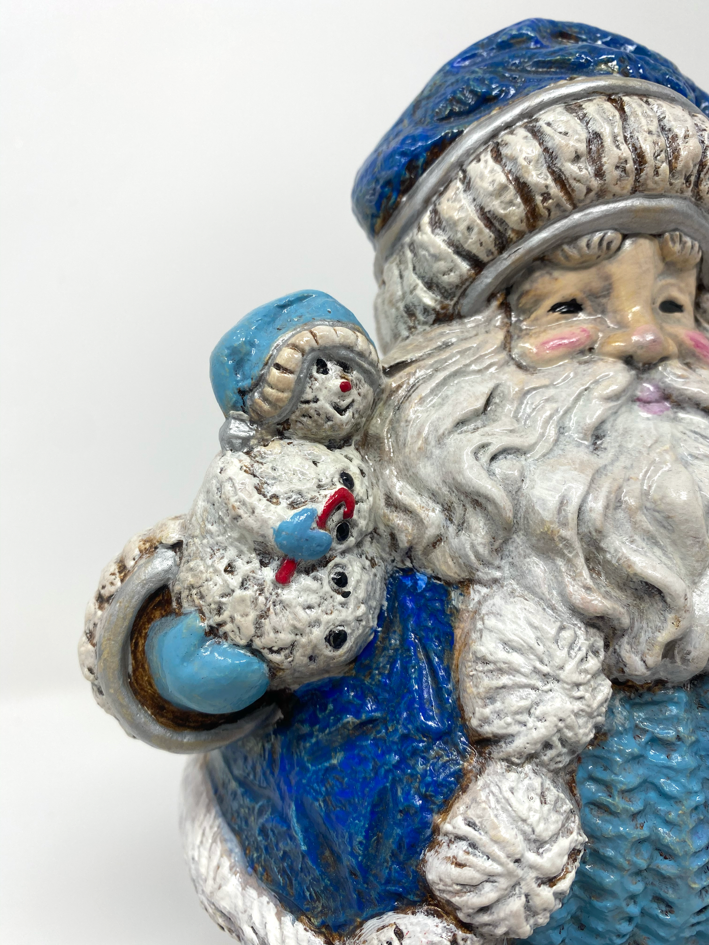 Roly Poly Snowman Santa: Blue
