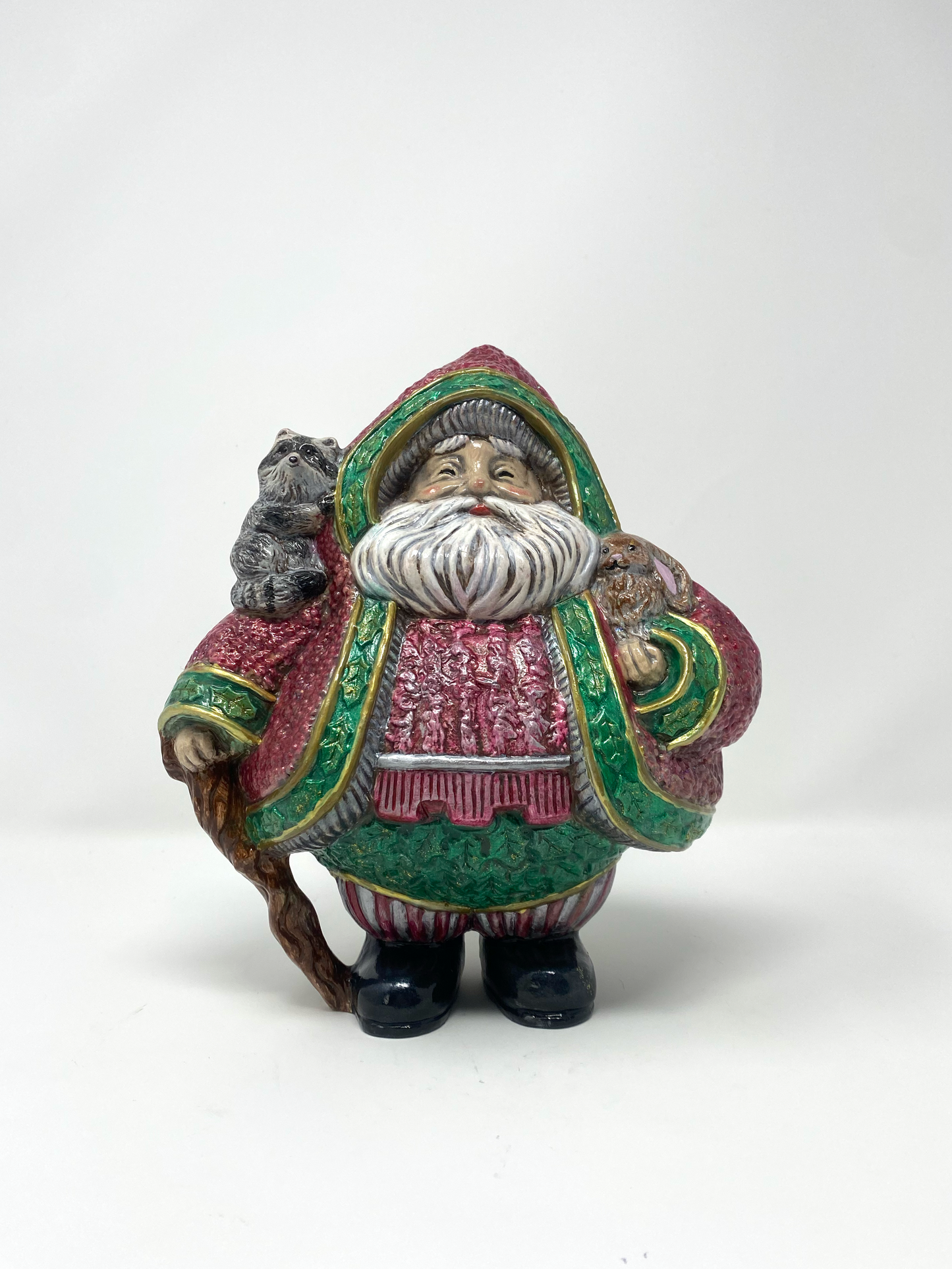 Roly Poly Animal Santa: Red & Green