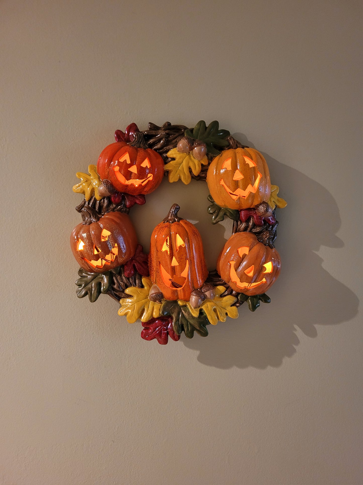 Halloween Pumpkin Wreath