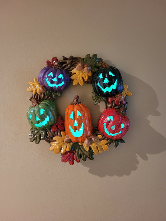 Halloween Pumpkin Wreath