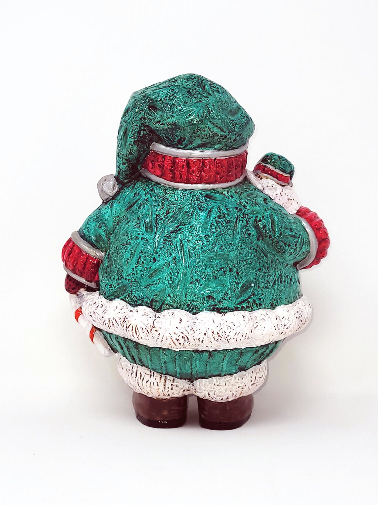 Roly Poly Snowman Santa: Green & Red