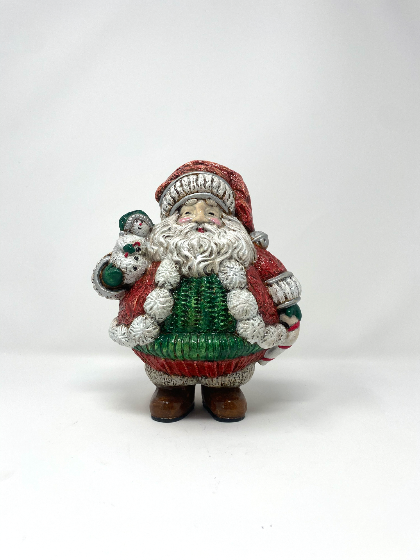 Roly Poly Snowman Santa: Red & Green